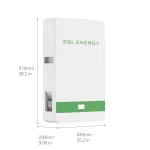 GSL Energy IP65 Wasserdichte Wand-Powerwall-Batterie LiFePO4 14.34 kWh 51.2 V 280 Ah - GSL-051280A-B-GBP2 mit UL- und CE-Zertifizierung